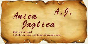Anica Jaglica vizit kartica